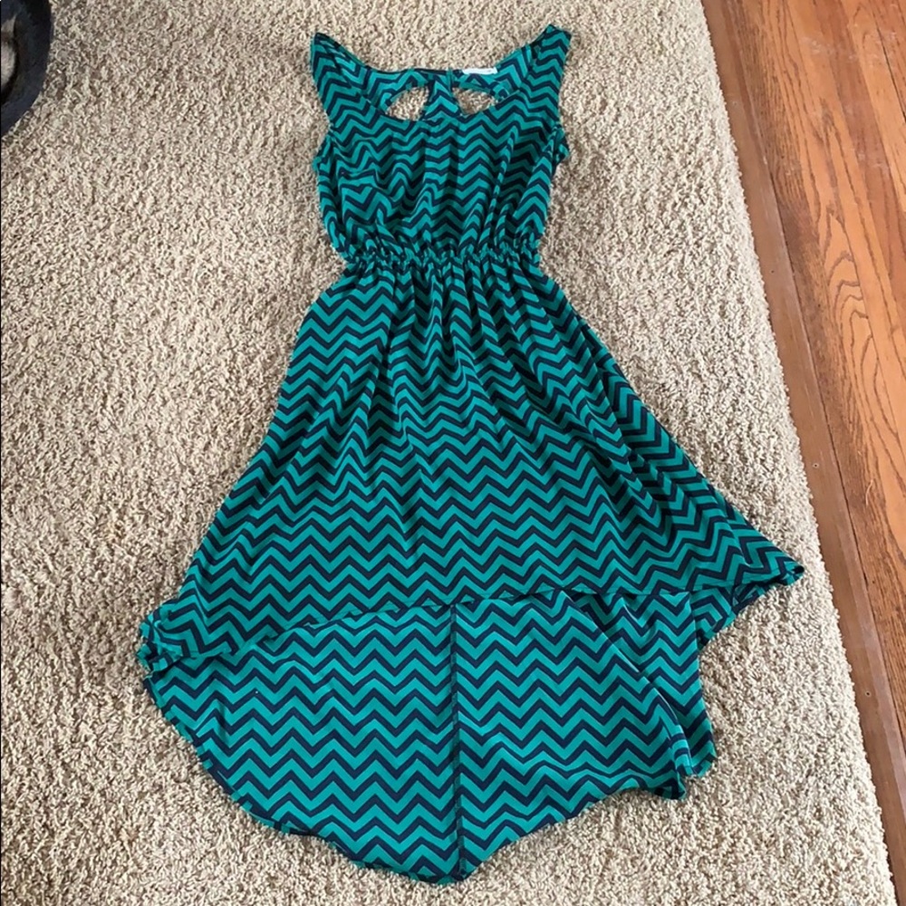 Soprano high-low chevron dress, XS